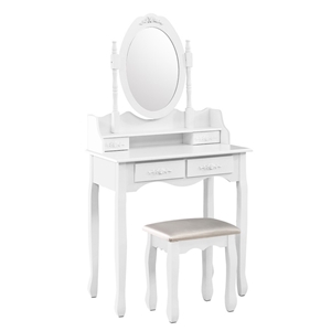 Artiss 4 Drawer Dressing Table with Mirr