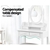 Artiss 4 Drawer Dressing Table with Mirror - White