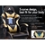 Gaming Chair Lumbar Massage Office Racing Seat PU Leather Gold ALFORDSON