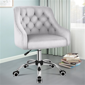 Velvet Office Chair Computer Swivel Armc