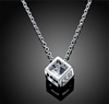 Ladies sterling silver Square Necklace.