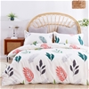 Dreamaker 100% Cotton Sateen Quilt Cover Set Fern Print King Bed