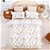Dreamaker 100% Cotton Sateen Quilt Cover Set Daisy Print Double Bed