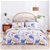 Dreamaker 100% Cotton Sateen Quilt Cover Set Lily Purple Print Double Bed