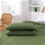 Natural Home Vintage Washed Hemp Linen Quilt Cover Set Olive Queen Bed