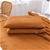 Natural Home Vintage Washed Hemp Linen Quilt Cover Set Rust Super King Bed