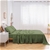 Natural Home Vintage Washed Hemp Linen Sheet Set Olive King Bed