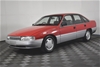 1990 Holden VN Calais (Factory V8) Maranello Red Automatic Sedan