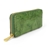 TRIFINE Concrete Leather Zip Wallet, Green, C01W32.