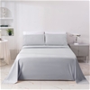 Dreamaker 1500TC Cotton Rich Sateen Sheet Set Dove Grey King Bed