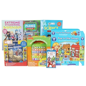 7 x Assorted Children Books & Games, inc
