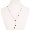 Sterling Silver And Natural Black Freshwater Pearl Necklace