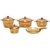 VISIONS 9pc Amber Cookware Set w/ Lids. N.B. Minor use.