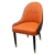 2X Dining Chair Orange Colour Leatherette Upholstery Black And Gold Legs