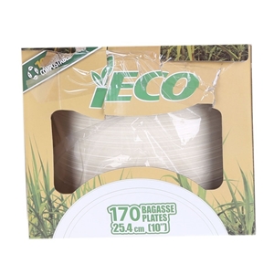 IECO 170pk Disposable Dinner Plates, 25c