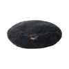 Charlie's Shaggy Faux Fur Round Padded Lounge Mat Charcoal Small