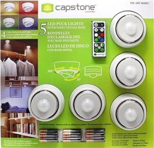 CAPSTONE Lighting Pack of 5 x LED Puck L
