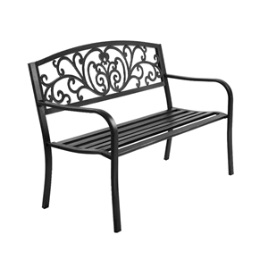 Garden Bench Seat Outdoor Chair Steel Ir