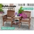 Garden Bench Chair Table Loveseat Outdoor Furniture Patio Park Brown