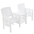 Gardeon Wooden Chair Table Loveseat Outdoor Furniture Patio Park White