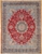 Handknotted Pure Wool Light Blue n Red Extra Large Rug - Size: 425cmx308cm