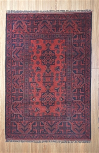Handknotted Pure Wool Khal Rug - Size: 1