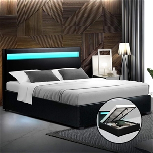 Artiss LED Bed Frame Double Size Gas Lif