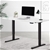 Artiss Standing Desk Adjustable Height Motorised Black Frame White 120cm