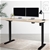 Artiss Standing Desk Adjustable Height Motorised Black Frame Oak 140cm