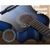 Alpha 34” Inch Guitar Cutaway Wooden 1/2 Size Blue w/ Capo Tuner