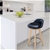 Milano Decor Phoenix Barstool Black Kitchen Dining Chair - 4Pk -Black