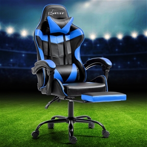 Artiss Office Chair Leather Gaming Footr