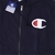 CHAMPION Men's Zip Hoodie, Size L, Cotton/Polyester, Navy. Buyers Note - Di