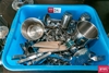 Assorted Stainless Steel Sundries in Poly Tub