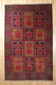Handknotted Pure Wool Tribal - Size: 188