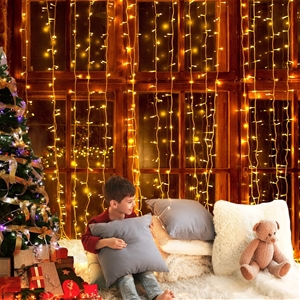 Jingle Jollys 6X3M Christmas Curtain Lig