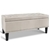 Artiss Storage Ottoman Blanket Box Fabric Chest Footstool Bench Taupe