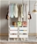 Metal Open Wardrobe Storage Cabinet Tall Clothes Drawers Hanger Coat Rack