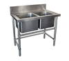 304 Grade Stainless steel Double sink bench 1200 x 600 MM