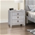 3 Pcs Bedroom Suite w/ Acacia Veneered in King White Ash Bed, Table
