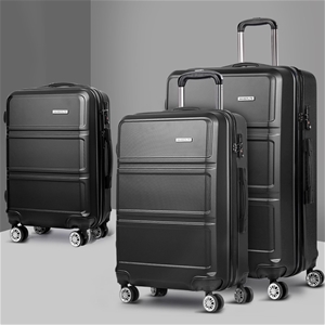 Wanderlite 3pc Luggage Trolley Set Suitc