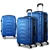 Wanderlite 3pc Luggage Travel Sets Suitcase Trolley TSA Lock Blue