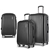 Wanderlite 3pcs Luggage Set Travel Suitcase Storage Organiser TSAlock Black