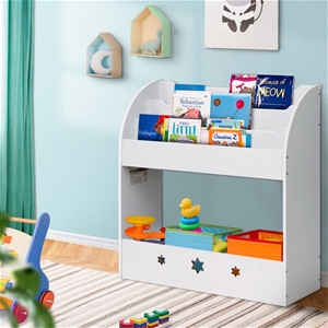 Keezi Kids Bookshelf Children Toy Storag
