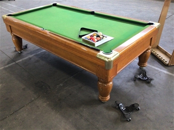 Slate Topped Pool Table