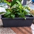 SOGA 49.5cm Black Rectangular Planter with Holder Garden Decor Set of 5