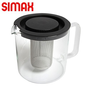 Simax Glass Teapot with Stainless Steel 