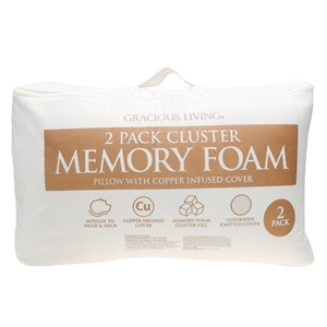 GRACIOUS LIVING 2pk Cluster Memory Foam 