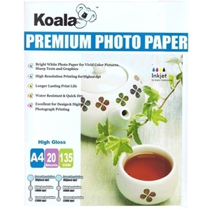 135gm A4 High Gloss Photo Paper (20 Shee