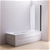 180 Pivot Door 6mm Safety Glass Bath Shower Screen 900x1400mm